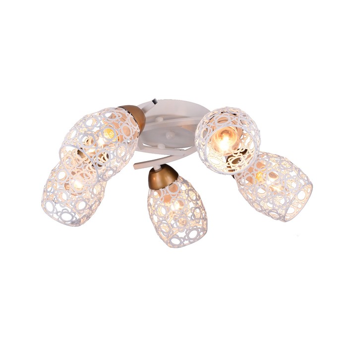 Люстра потолочная Mavis 5x40Вт E27 белый 47x47x18см