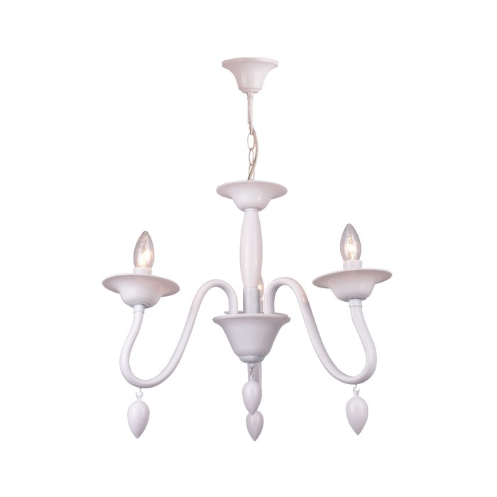 Люстра подвесная Martina 3x40Вт E14 белый 48x44x120см