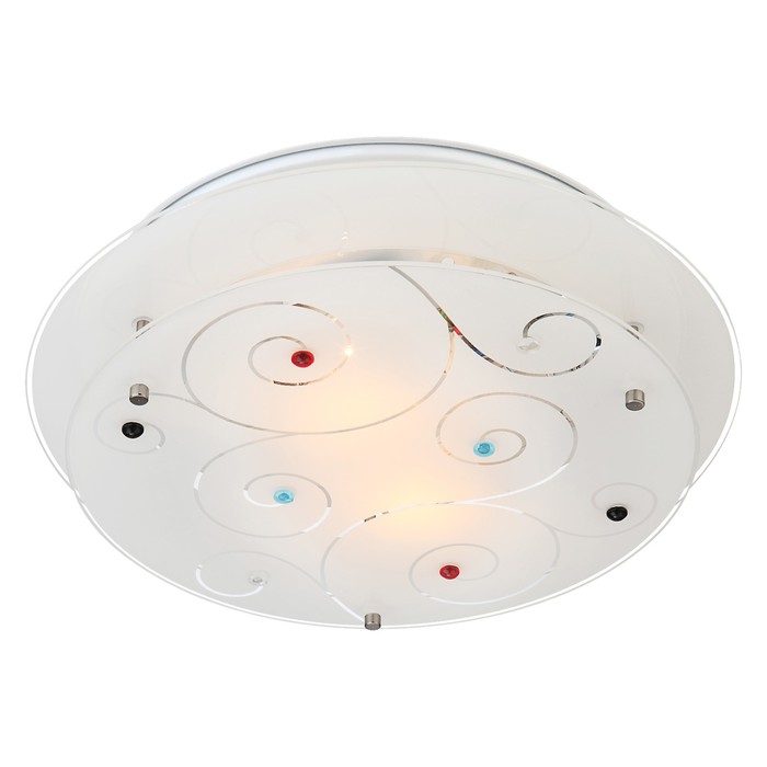 Светильник REGIUS 2x40Вт E27 ILLU матовый никель 32x32x8см