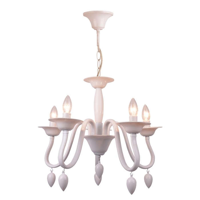 Люстра подвесная Martina 5x40Вт E14 белый 54x44x120см