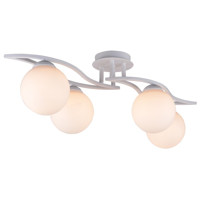 Люстра потолочная Malinda 4x60Вт E27 белая патина 75x30x27см