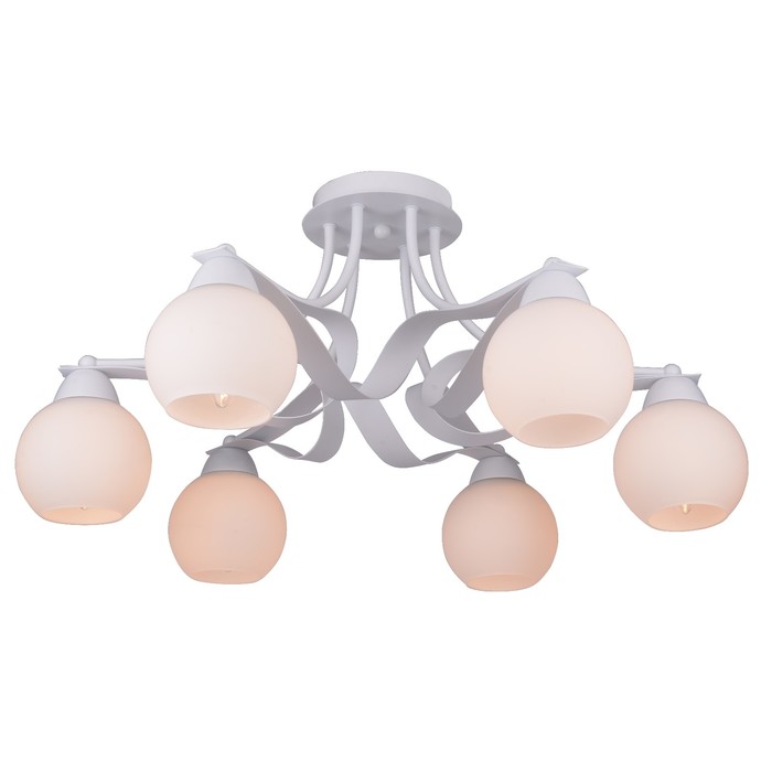 Люстра потолочная Mable 6x60Вт E27 белая патина 66x66x30см