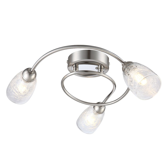 Люстра потолочная CRASH 3x3Вт G9 LED матовый никель 37x35x17см