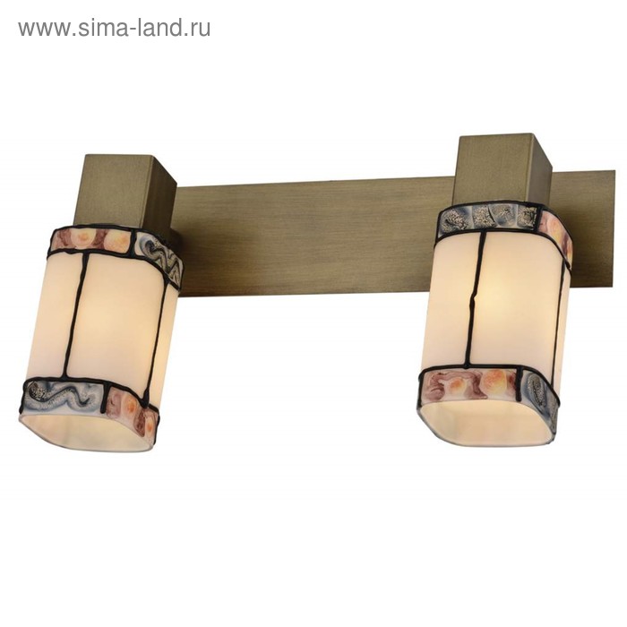 

Споты SYLVIA 2x40Вт E14 античная бронза 28x12x14,5см