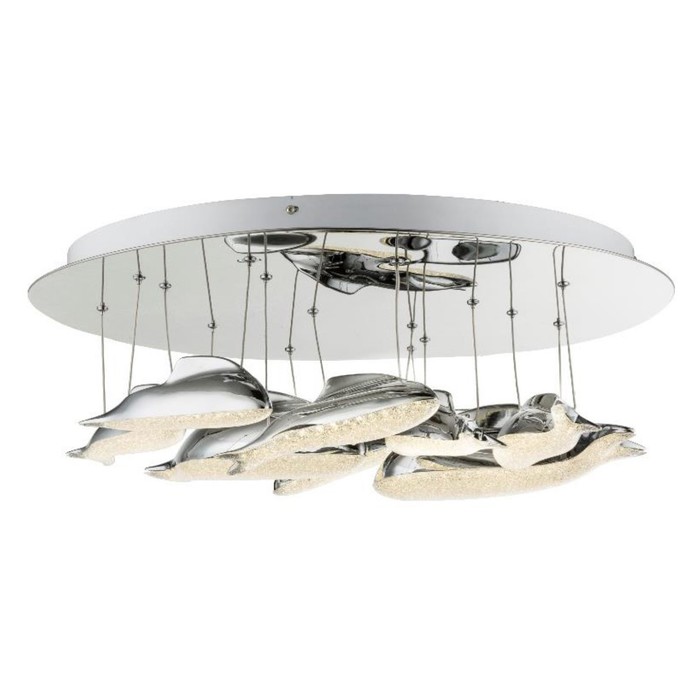 Люстра потолочная PRESTON 1x92Вт LED хром 62x62x60см