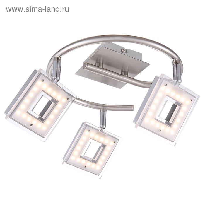 

Спот KERSTIN 3x3,3Вт LED матовый никель 45x45x18см