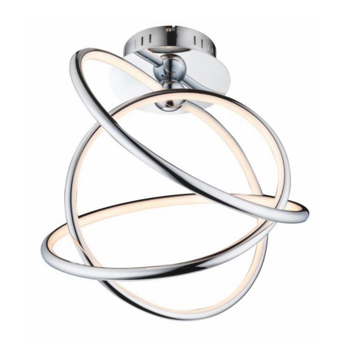 Люстра потолочная WAVE 1x36Вт LED хром 48x36x42,5см