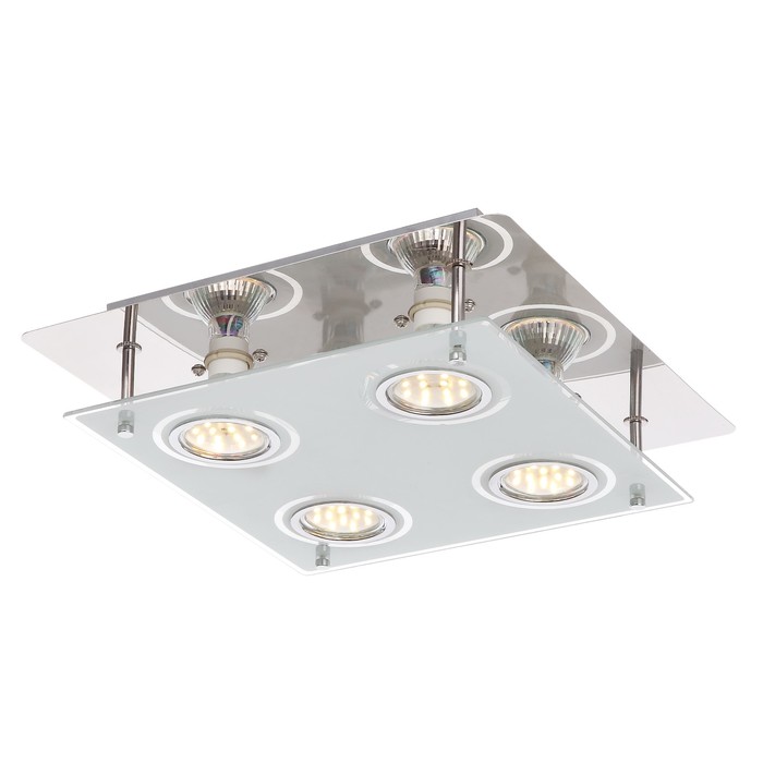 Светильник RENE 4x3Вт GU10 LED хром 30x30x7,5см