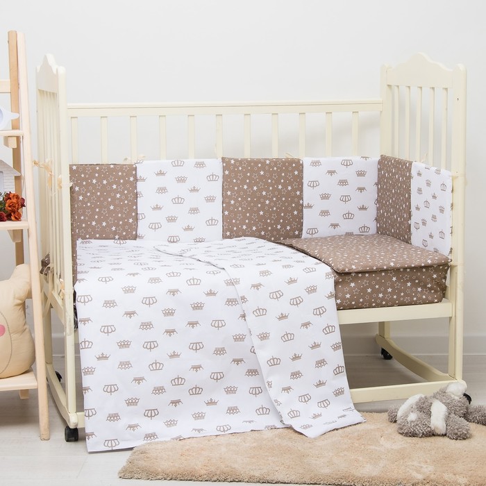 Комплект в кроватку 6 пр. "Кубики" универсальный, бязь, хл100 120 гм