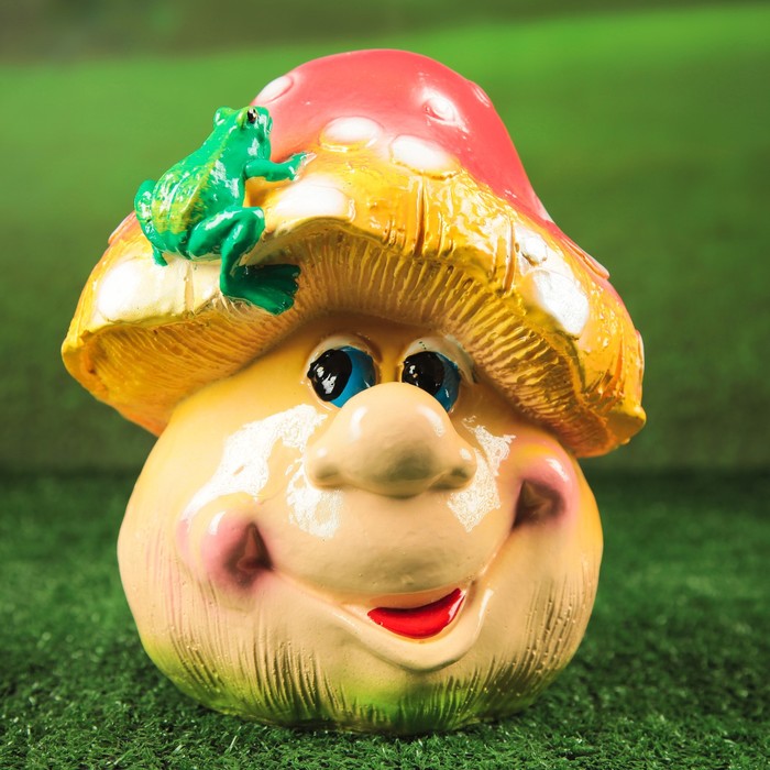 Садовая фигура "Гриб улыбка" 25 см