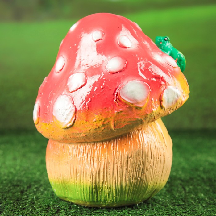 Садовая фигура "Гриб улыбка" 25 см