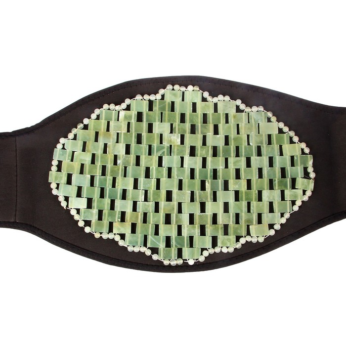 Пояс массажный, чёрный, нефрит