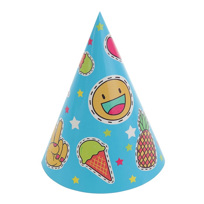 Колпак "Праздничный" голубой фон, смайлик