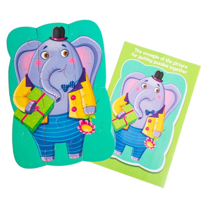 Пазлы на магните «Слон»