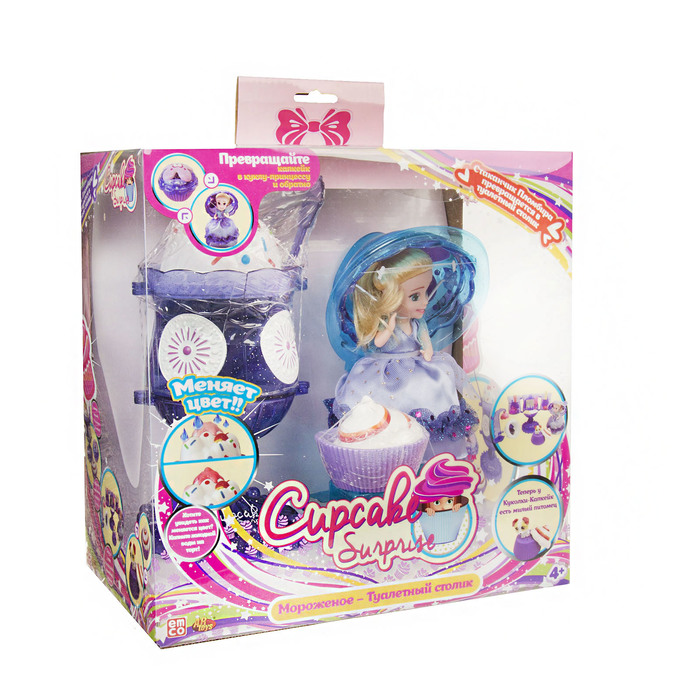 Набор "Мороженое-туалетный столик с куклой", "Капкейк с питомцем", МИКС