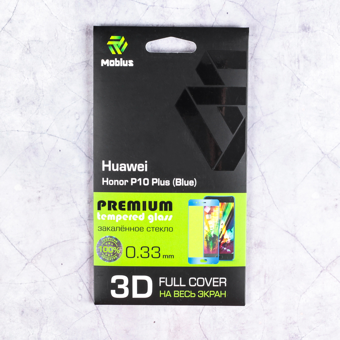 Защитное стекло Mobius для Huawei Honor P10 Plus 3D Full Cover (Blue)