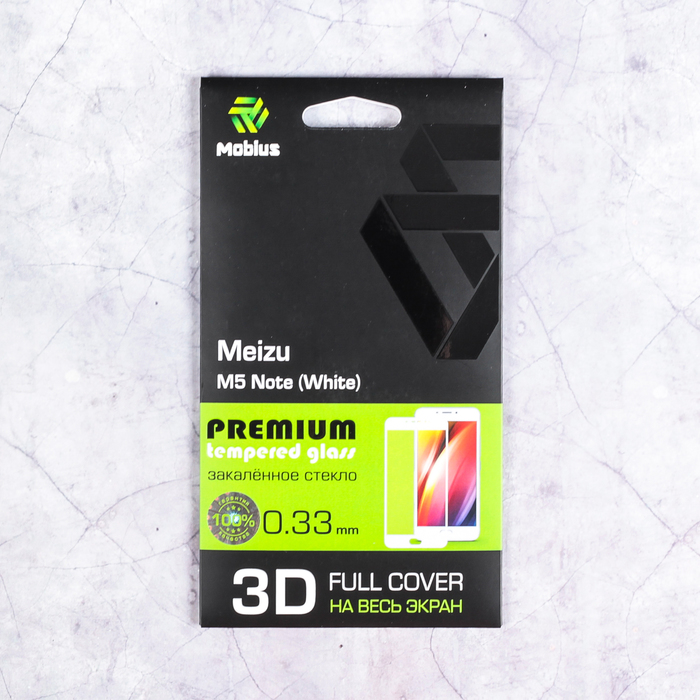 Защитное стекло Mobius для Meizu M5 Note 3D Full Cover (White)