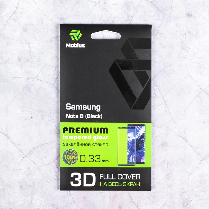 Защитное стекло Mobius для Samsung Note 8 3D Curved Edge (Black)