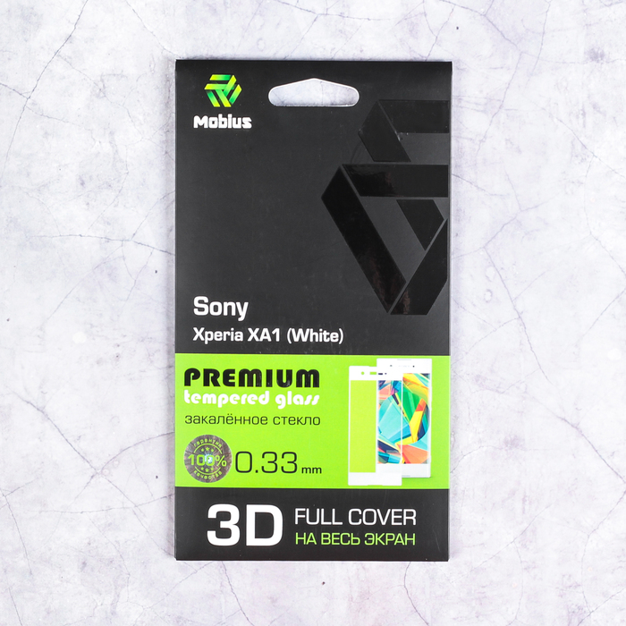 Защитное стекло Mobius для Sony Xperia XA1 3D Full Cover (White)