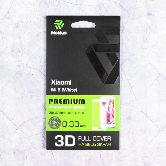 Защитное стекло Mobius для Xiaomi Mi 6 3D Full Cover (White)