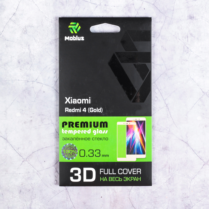 Защитное стекло Mobius для Xiaomi Redmi 4 3D Full Cover (Gold)