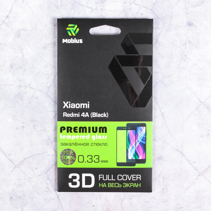 Защитное стекло Mobius для Xiaomi Redmi 4A 3D Full Cover (Black)