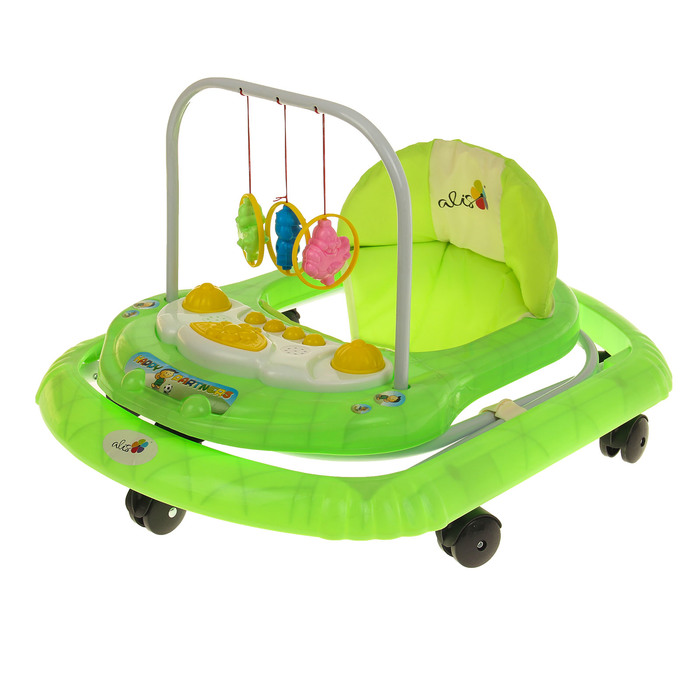 Ходунки «Подвески», звуковые эффекты, цвет зелёный