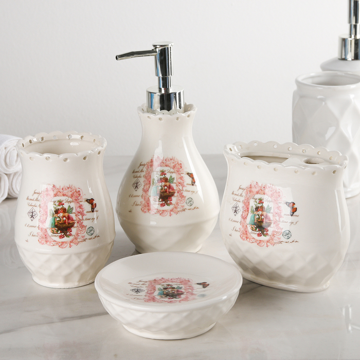 Набор аксессуаров для ванной комнаты, 4 предмета