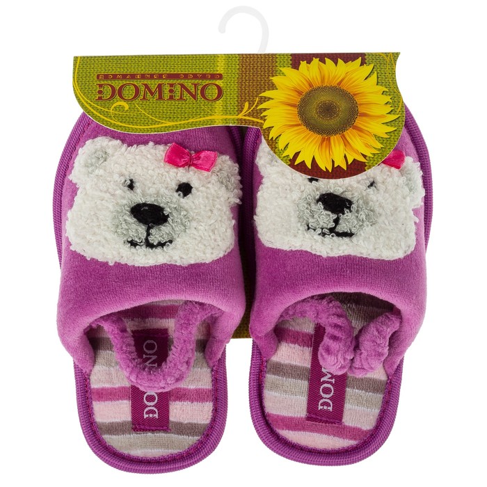 Тапочки детские Domino (арт.D-K313), цвет розовый, размер 29-30
