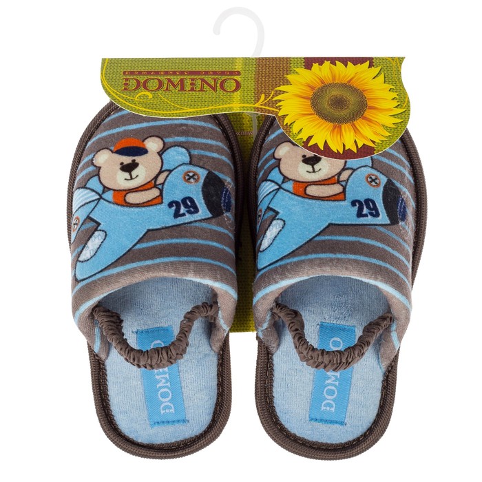 Тапочки детские Domino (арт.D-K314), цвет хаки, размер 29-30