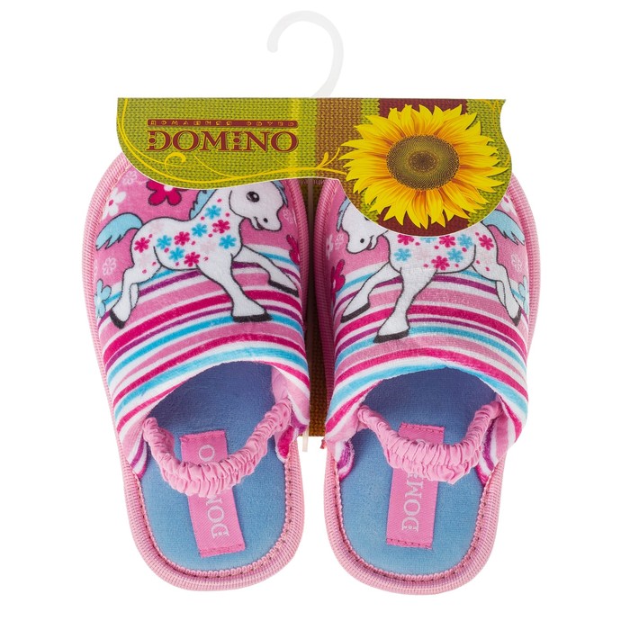Тапочки детские Domino (арт.D-K314), цвет розовый, размер 25-26