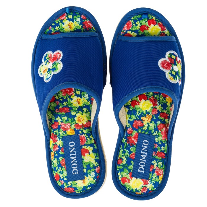 Тапочки женские Domino арт. D-EL78, цвет синий, размер 36-37