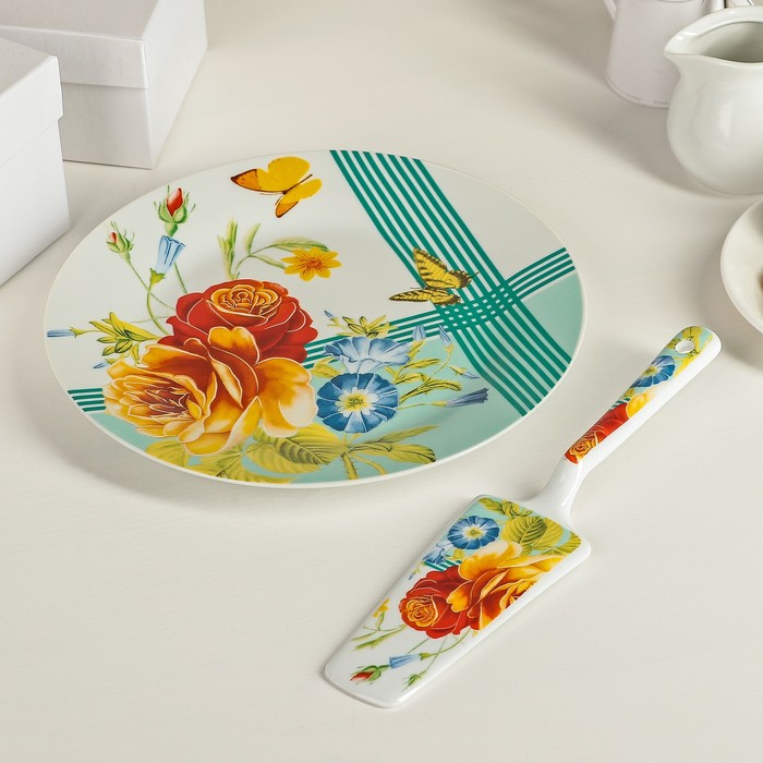 Тортовница 22,8 см "Мари", лопатка 24х5,5 см