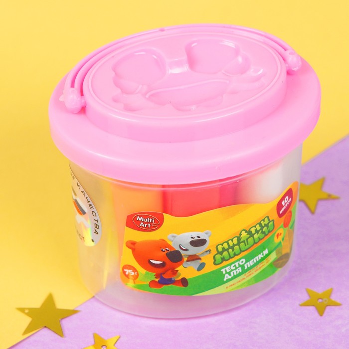 Тесто для лепки "Мимимишки", 10 цв.* 75 г + формочка