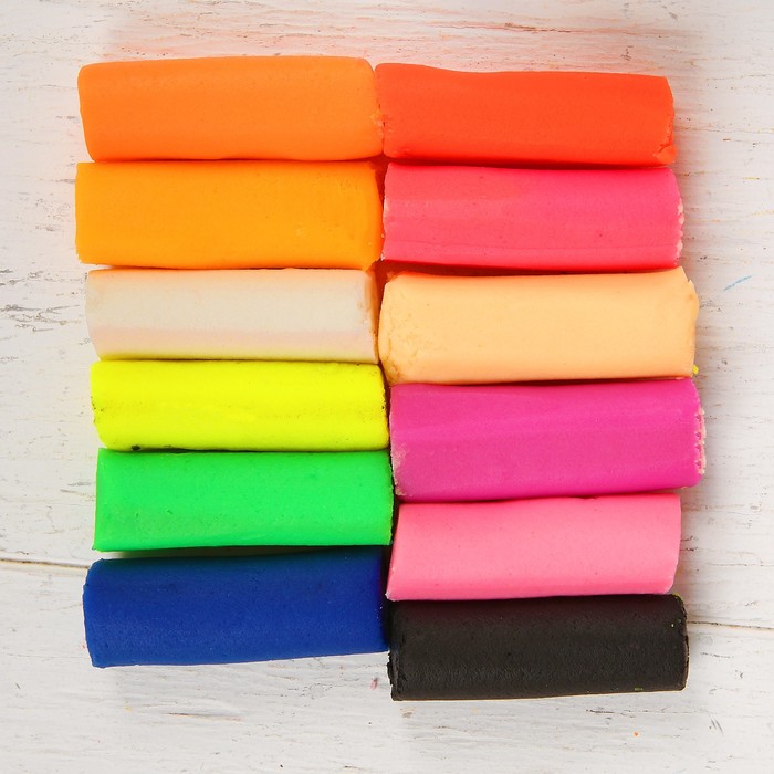 Тесто для лепки "Маша и медведь", 12 цв., 90 г, формочка + валик