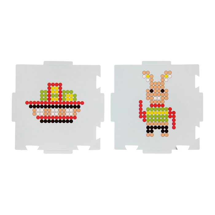 Мозаика 2 в 1 "Кораблик и зайчик" более 230 деталей, без использования утюга, 19,1 х 4,2 х 14,3 см