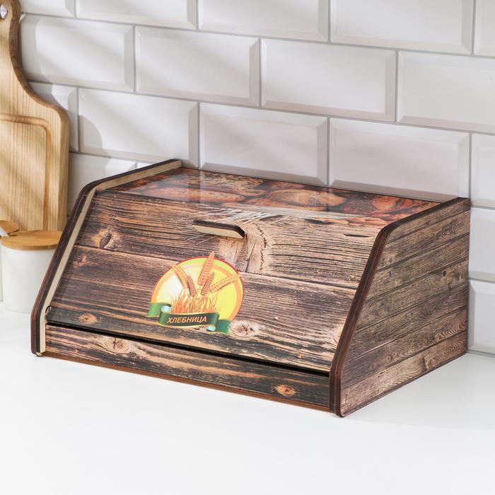 Хлебница деревянная «Колоски», 27×38×17 см