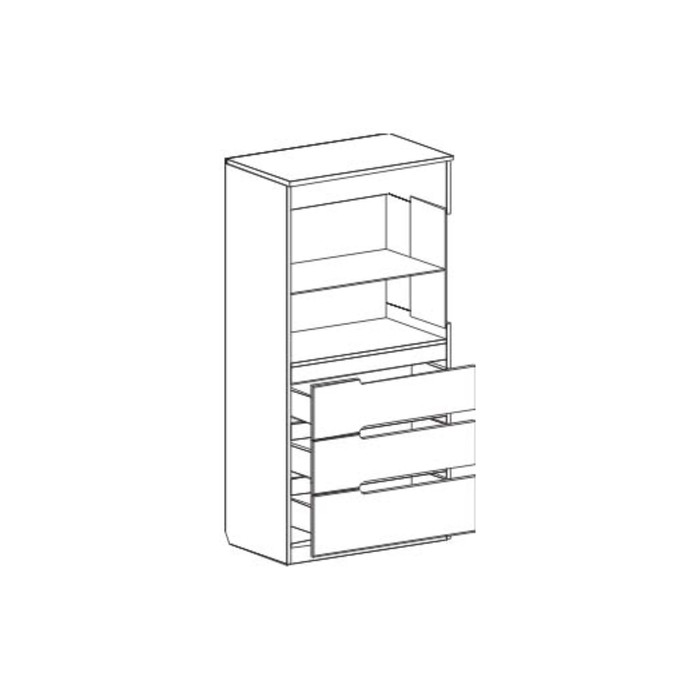 Витрина Р1400 Виго Венге/Белый дым