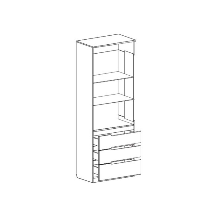 Витрина Л1920 Виго Венге/Белый дым