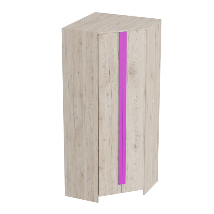 Шкаф угловой Скаут Дуб Бонифаций/Софт тач фуксия