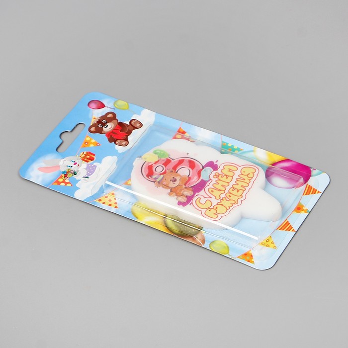 Свеча для торта цифра "Медвежонок" "8"