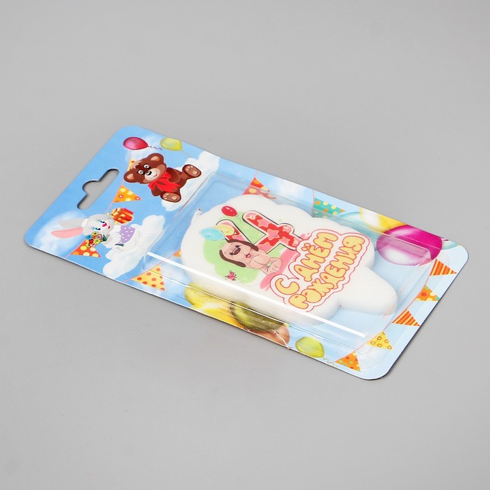 Свеча для торта цифра "Щенок" "4"