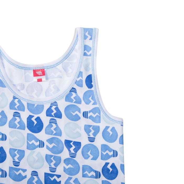 Комплект для мальчика (майка, трусы-боксеры), рост 152-158 см, цвет голубой