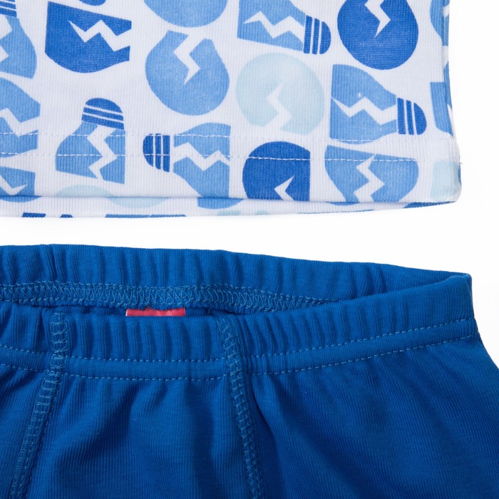 Комплект для мальчика (майка, трусы-боксеры), рост 140 см, цвет голубой