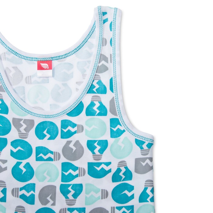 Комплект для мальчика (майка, трусы-боксеры), рост 146 см, цвет бирюзовый