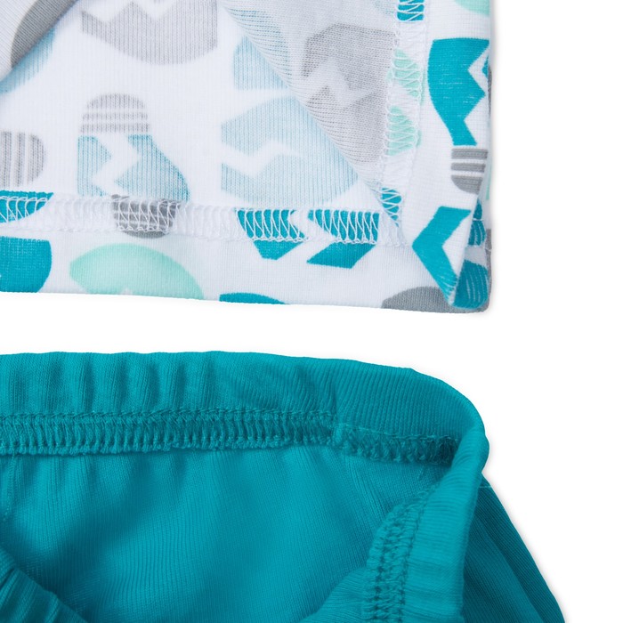 Комплект для мальчика (майка, трусы-боксеры), рост 146 см, цвет бирюзовый