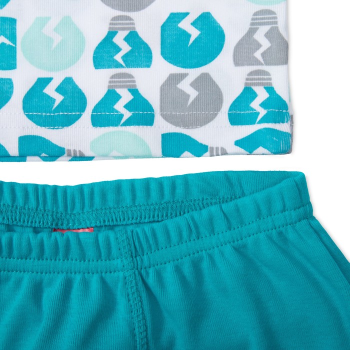 Комплект для мальчика (майка, трусы-боксеры), рост 134 см, цвет бирюзовый