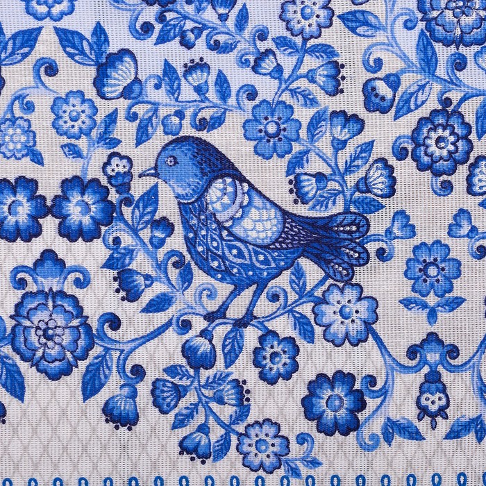 Набор «Птицы» под гжель: фартук, полотенце (40 × 75 см), варежка, прихватка (18 × 18 см), хлопок (100 %), рогожка,160 г/м²