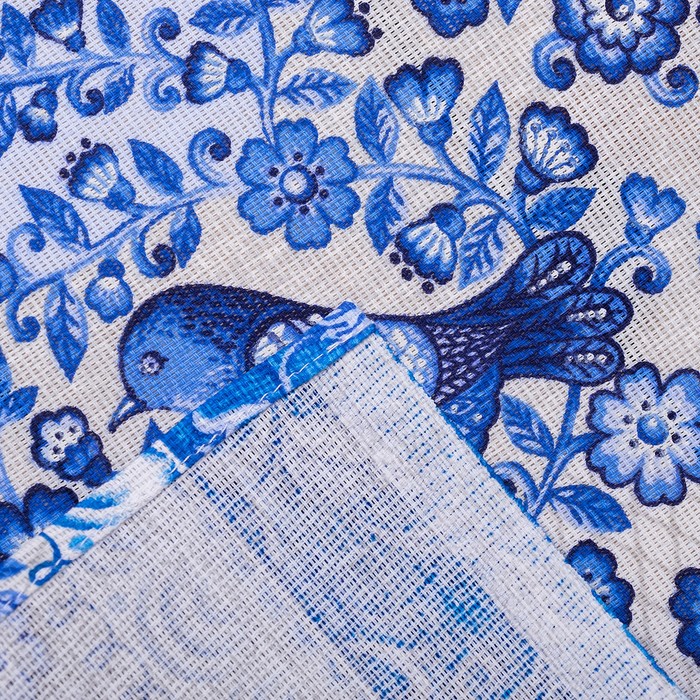 Набор «Птицы» под гжель: фартук, полотенце (40 × 75 см), варежка, прихватка (18 × 18 см), хлопок (100 %), рогожка,160 г/м²