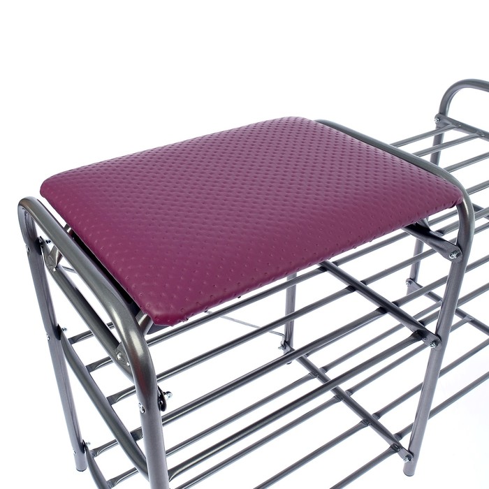 Этажерка с полкой"Люкс 5", цвет баклажан